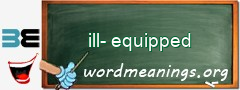 WordMeaning blackboard for ill-equipped